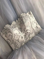 Sweetheart Strapless A Line Bohemian Wedding Dress Modest Tulle Bridal Gown WD427 by pgmdress