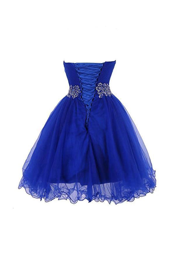 Sweetheart Tulle Cocktail Dress Homecoming Dress With Beading PG086 by pgmdress