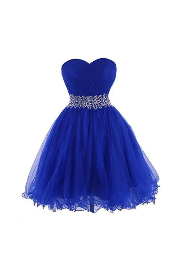 Sweetheart Tulle Cocktail Dress Homecoming Dress With Beading PG086 by pgmdress