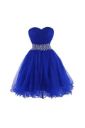 Sweetheart Tulle Cocktail Dress Homecoming Dress With Beading PG086 by pgmdress