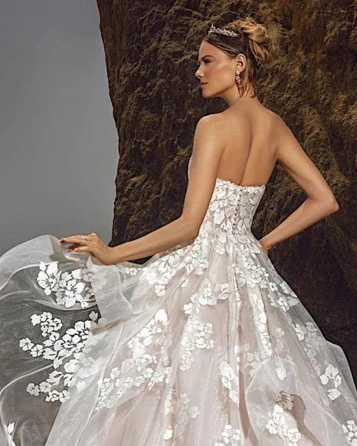 Sweetheart Tulle Floral Wedding Dress Sleeveless Aline Bridal Dress by misshow.com