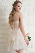 Sweetheart Tulle Lace Homecoming Dresses Short Prom Dresses PG173 by pgmdress