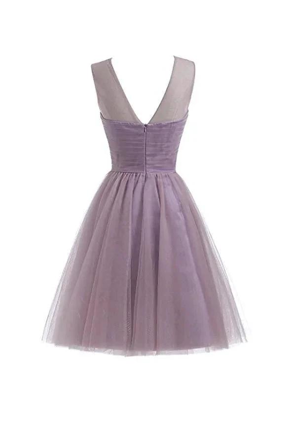 Sweetheart Tulle Light Purple Homecoming Dresses Short Prom Dresses PG069 by pgmdress