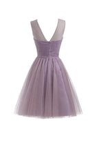 Sweetheart Tulle Light Purple Homecoming Dresses Short Prom Dresses PG069 by pgmdress