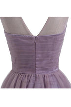 Sweetheart Tulle Light Purple Homecoming Dresses Short Prom Dresses PG069 by pgmdress