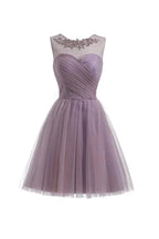 Sweetheart Tulle Light Purple Homecoming Dresses Short Prom Dresses PG069 by pgmdress