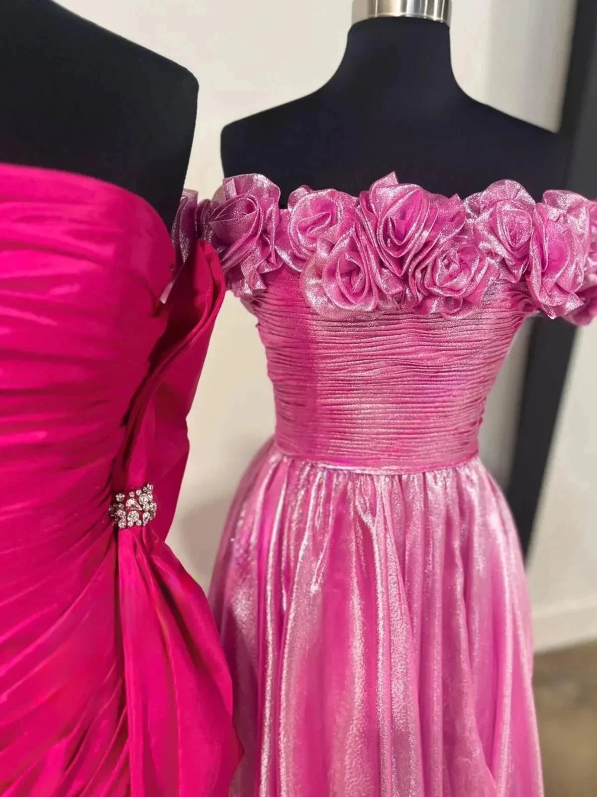 Teodora | Royal Blue Off the Shoulder A-Line Prom Dress with 3D Floral by KissProm