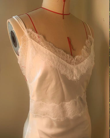 Tin Sage Green Mulberry Silk Dress Gown