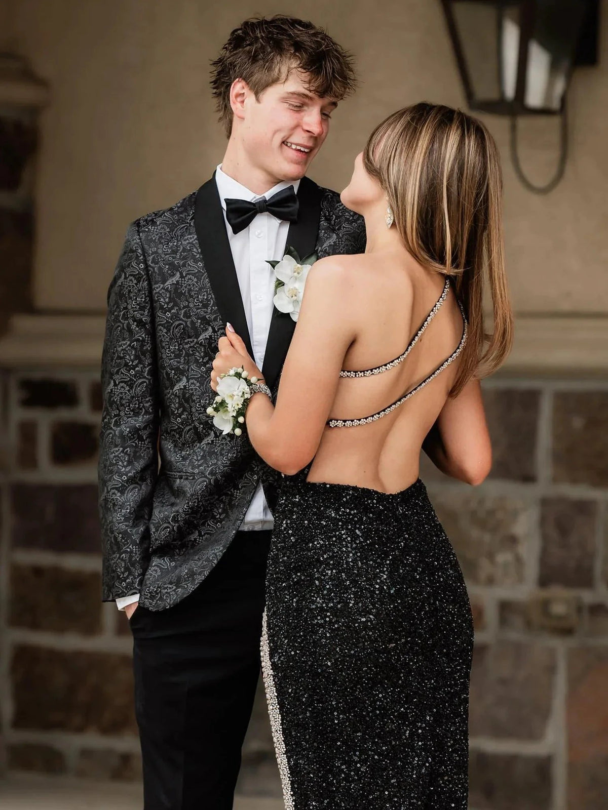 Tove | Orange One Sholder Sequins Mermaid Prom Dresses with Slit by Kissprom