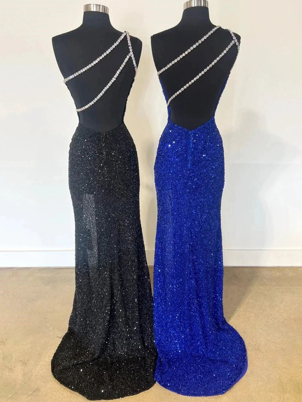 Tove | Orange One Sholder Sequins Mermaid Prom Dresses with Slit by Kissprom