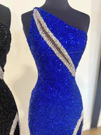 Tove | Orange One Sholder Sequins Mermaid Prom Dresses with Slit by Kissprom