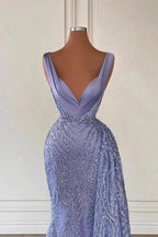 Trendy Floor Length Sleeveless Mermaid Satin Prom Dress by misshow.com