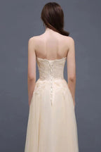 Tulle Aline Floor Length Appliques Prom Dress by misshow.com