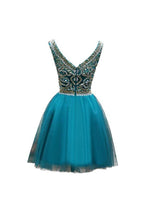 Tulle Scoop Neckline A Line Homecoming Dresses Prom Dresses PG050 by pgmdress