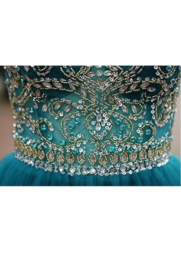 Tulle Scoop Neckline A Line Homecoming Dresses Prom Dresses PG050 by pgmdress