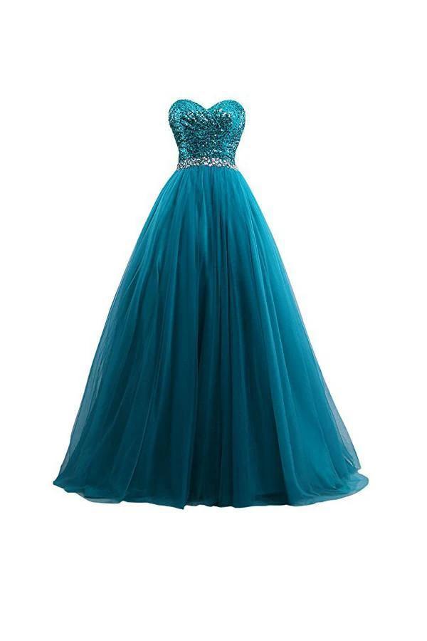 Tulle Sequin Ball Gown Prom Dresses Evening Gown PG254 by pgmdress