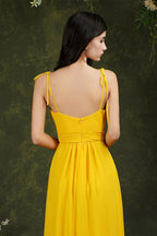 Tulle Spaghetti strapes Aline Split Front Prom dress by misshow.com