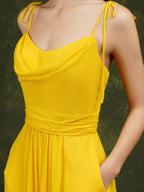Tulle Spaghetti strapes Aline Split Front Prom dress by misshow.com