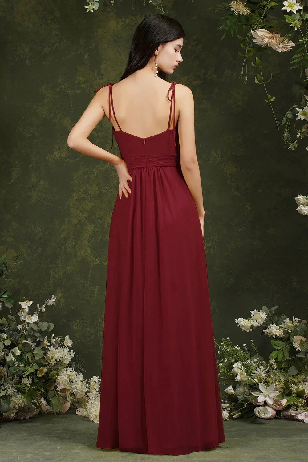 Tulle Spaghetti strapes Aline Split Front Prom dress by misshow.com