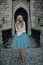 Two Piece Tulle See Through Long Sleeve Lace Homecoming Dress PD208 by pgmdress