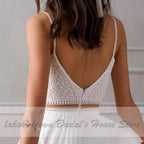Two Piece Wedding Dress Lace Beach Off the Shoulder