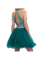 Two Pieces Tulle Short with Beaded Homecoming Dresses PG046 by pgmdress