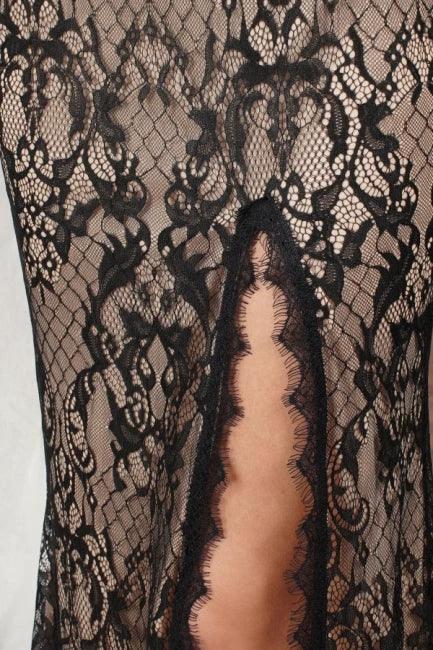 Unique V-Neck Sleeveless Mermaid Front-Split Tulle Prom Dresses with Appliques by misshow.com