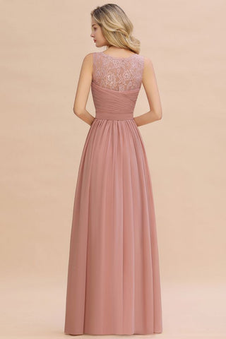 V-Neck Aline Ruffle Chiffon Bridesmaid Dress Sleeveless Floral Evening Swing Dress
