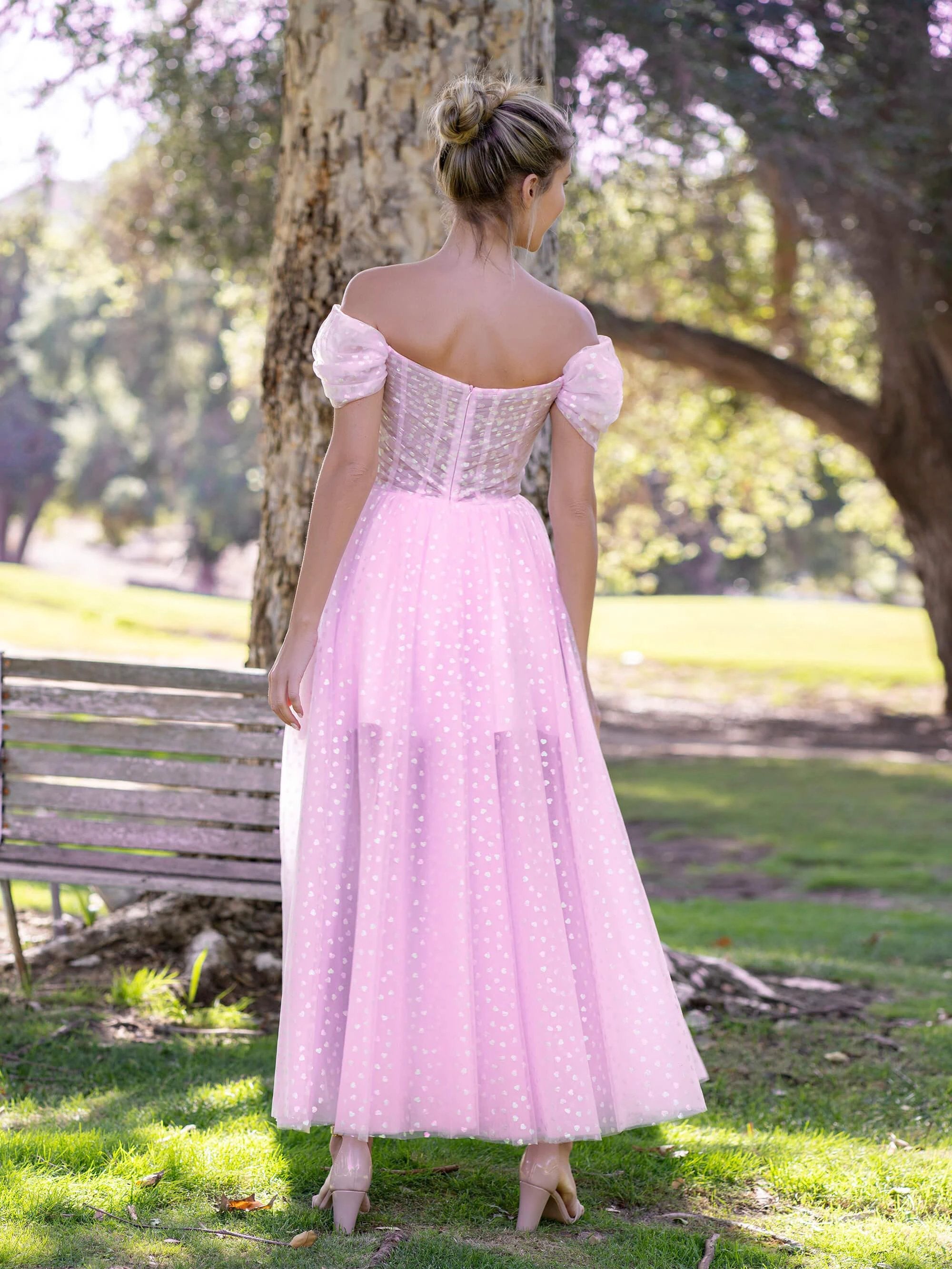 Sweetheat Neck Maxi Length Tulle Prom Dress by Anne of Brittany