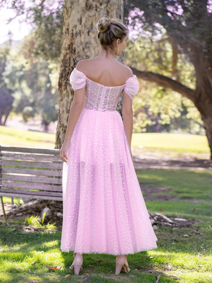 Sweetheat Neck Maxi Length Tulle Prom Dress by Anne of Brittany