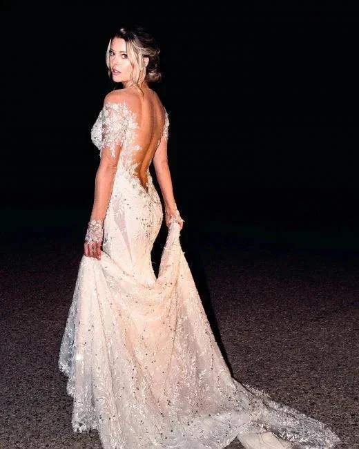 Vintage Lace Mermaid Wedding Dresses with Long Sleeves by misshow.com