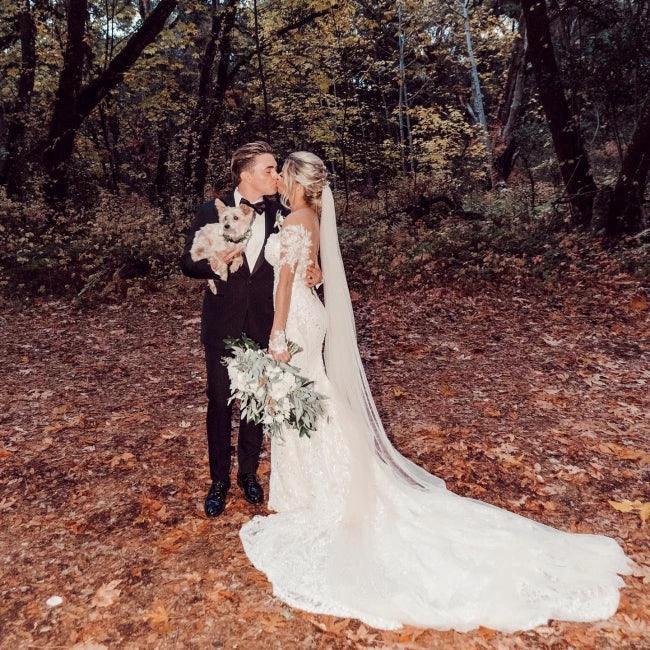 Vintage Lace Mermaid Wedding Dresses with Long Sleeves by misshow.com