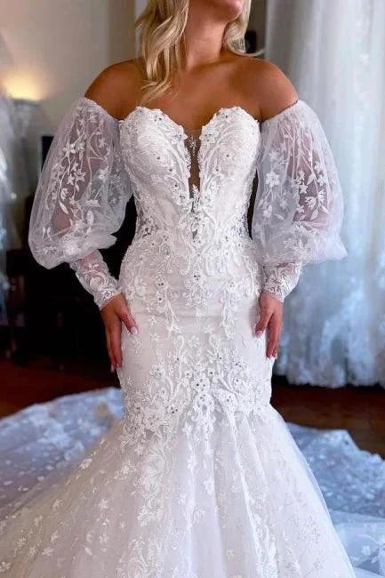 Vintage Sweetheart Lace Sleeveless Mermaid Wedding Dress Bridal Gowns by misshow.com