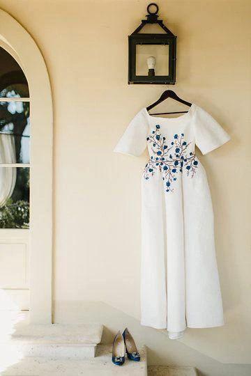 Wedding Dresses Bateau Embroidery Romantic Half Sleeve Bridal Gown WD483 by pgmdress