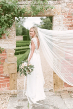 Wedding Dresses Modest Deep V-neck Beach Open Back Bridal Gowns WD539 by pgmdress