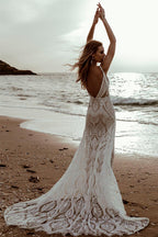 Willowby Bohemian Lace Wedding Dress Real Photo