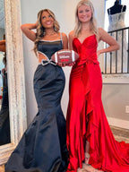 Windsor | Scoop Neck Mermaid Beaded Long Prom Dress With Bow by KissProm