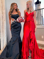 Windsor | Scoop Neck Mermaid Beaded Long Prom Dress With Bow by KissProm