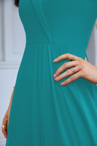 Women's thin strap off the shoulder bridesmaid mopping the floor evening dress 28093