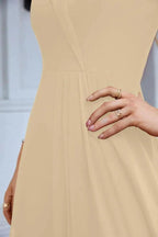 Women's thin strap off the shoulder bridesmaid mopping the floor evening dress 28093 by numbersea