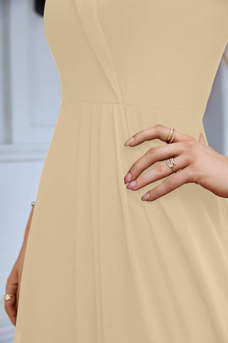 Women's thin strap off the shoulder bridesmaid mopping the floor evening dress 28093