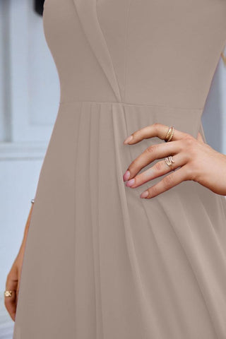 Women's thin strap off the shoulder bridesmaid mopping the floor evening dress 28093