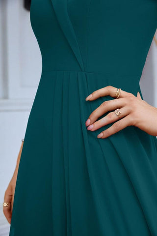 Women's thin strap off the shoulder bridesmaid mopping the floor evening dress 28093