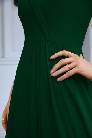 Women's thin strap off the shoulder bridesmaid mopping the floor evening dress 28093