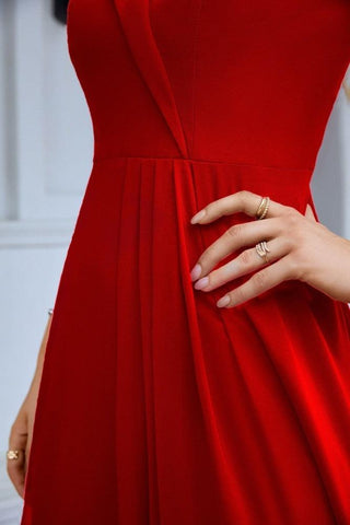 Women's thin strap off the shoulder bridesmaid mopping the floor evening dress 28093