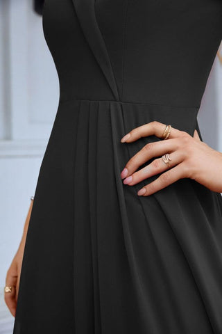 Women's thin strap off the shoulder bridesmaid mopping the floor evening dress 28093