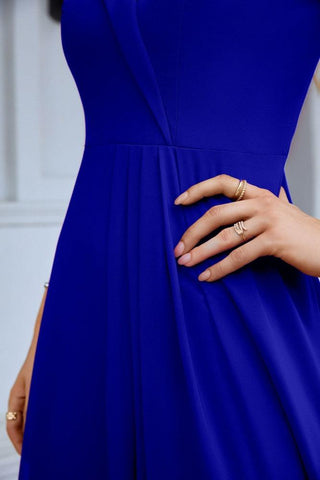 Women's thin strap off the shoulder bridesmaid mopping the floor evening dress 28093