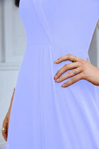 Damen-Abendkleid mit dünnen Trägern, schulterfrei, Brautjungfernkleid, bodenlang, 28093 