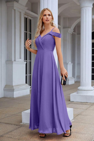 Women's thin strap off the shoulder bridesmaid mopping the floor evening dress 28093