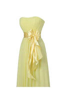 Yellow Sweetheart Bridesmaid Chiffon Prom Dresses Long Evening Gowns BD007 by pgmdress